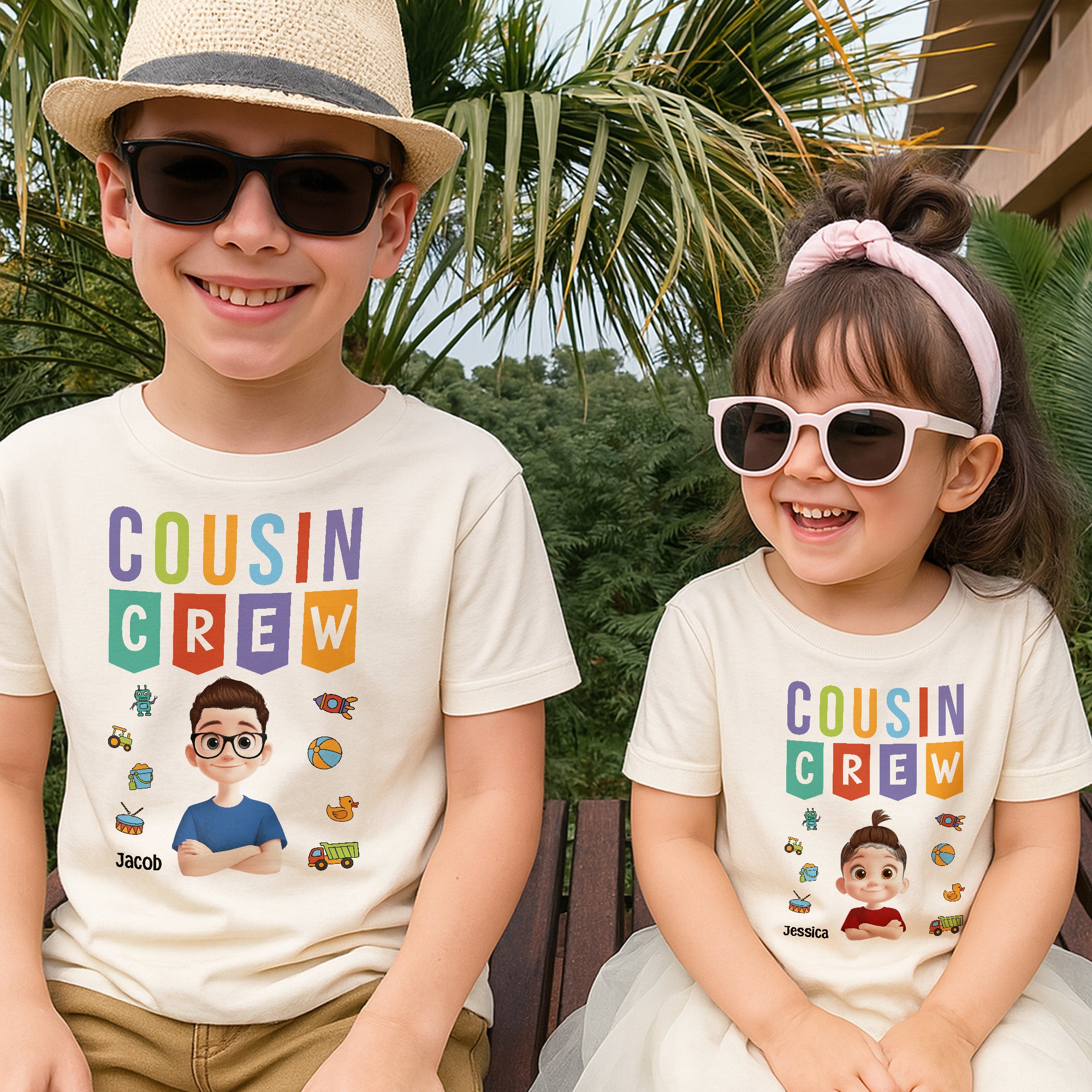 Cousin Crew Kid Matching Shirts Cartoon Version - Personalized Shirt