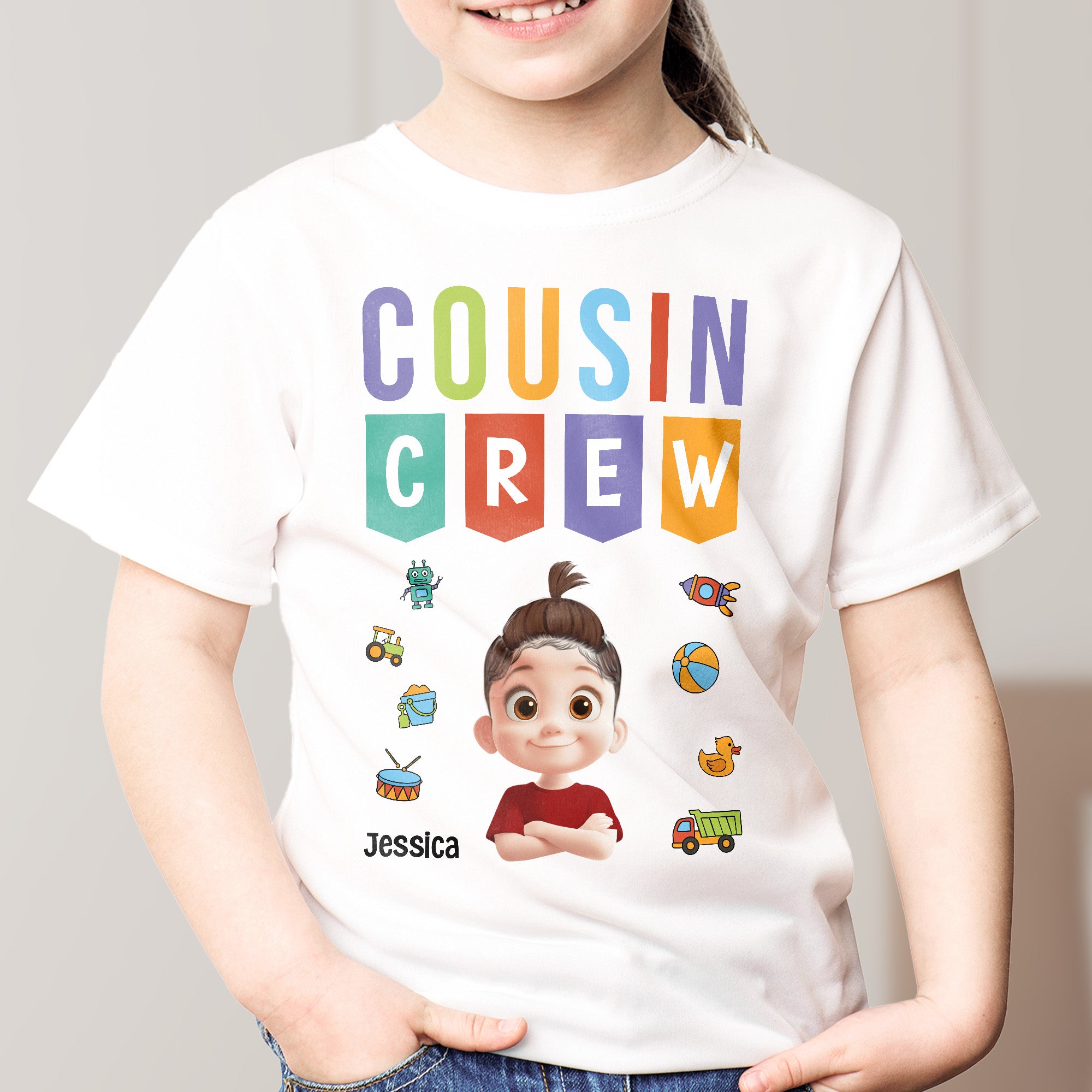 Cousin Crew Kid Matching Shirts Cartoon Version - Personalized Shirt