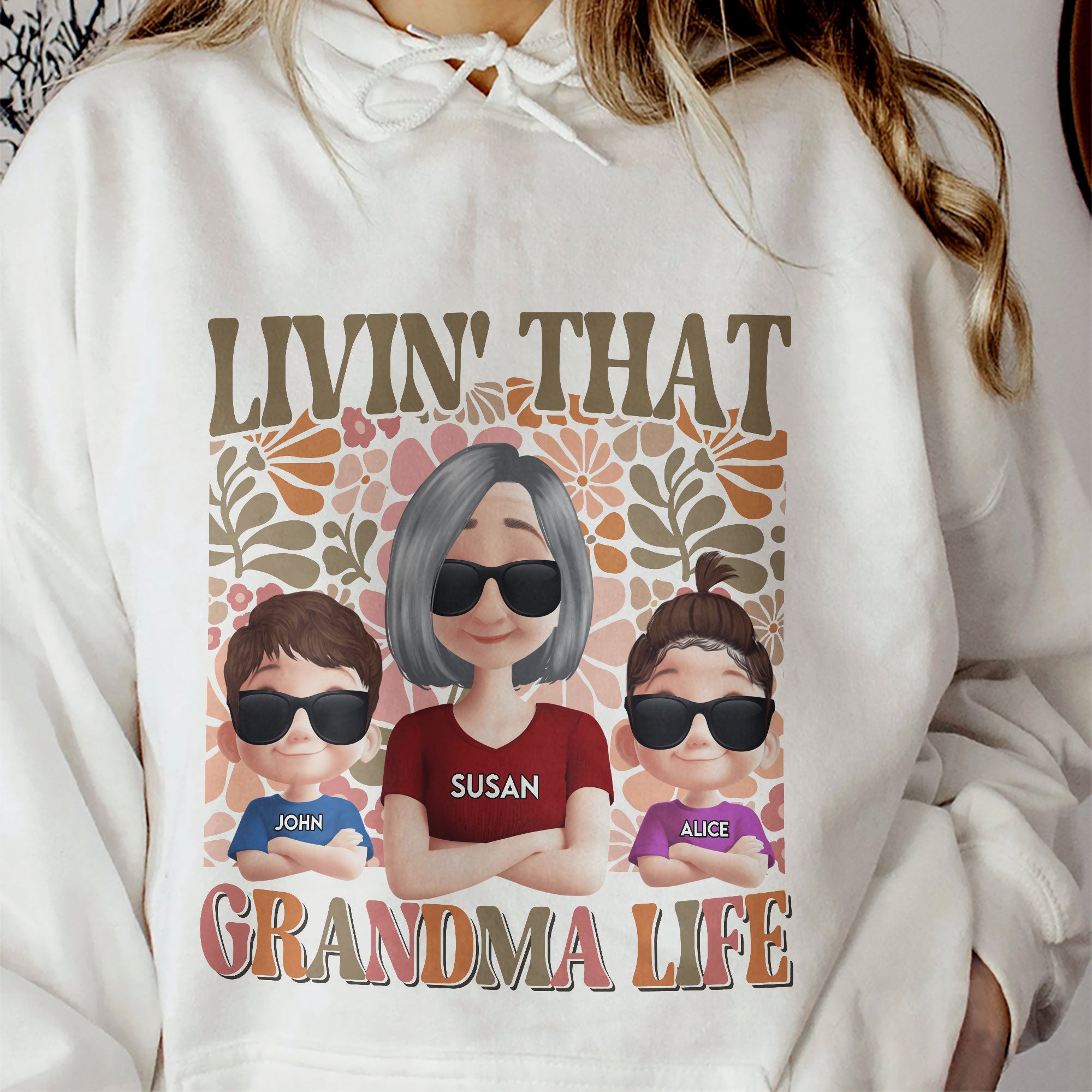 Livin' That Grandma Life - PersonalizedOne Size Shirt