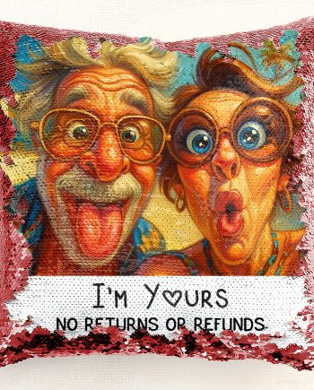 Caricature Your Photo For Funny Couples, Anniversary Gift - Custom Sequin Photo Pillow