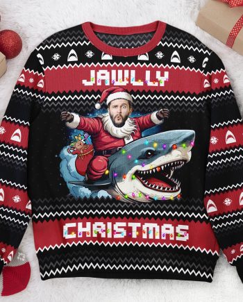 Jawlly Christmas For Shark Lovers - Personalized Photo Ugly Sweater