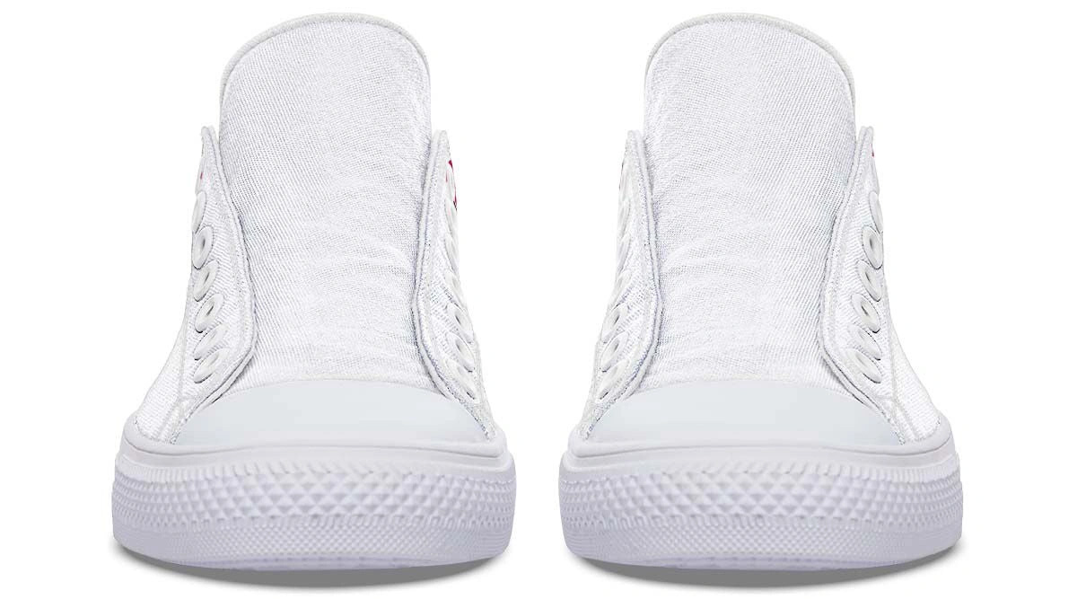 Black Skull Graphic White Lowtop Urban Sneakers