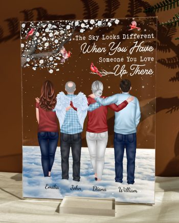 The Sky Looks Different When Someone You Love Is Up There Ver 2 - Personalized Acrylic Plaque