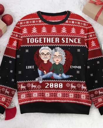 Together Since New Version - Personalized Ugly Sweater