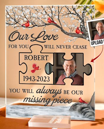 You Will Always Be Our Missing Piece - Personalized Acrylic Photo Plaque